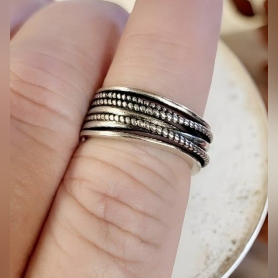 Sterling Silver Intertwined Ring Womens Jewelry